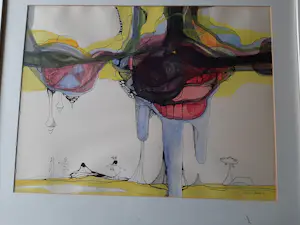 Lourens Lubbers - Gemende techniek, Dreigende wolken. kopen? Bied vanaf 45!