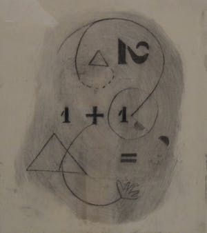 Irene Verbeek - 1+1=2, 2/7 E.A., 1974 - Ets op papier - BKR Groningen kopen? Bied vanaf 20!