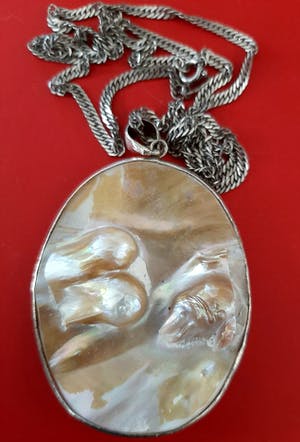 Curiosa - Silver ketting en hanger parelmoer kopen? Bied vanaf 1!