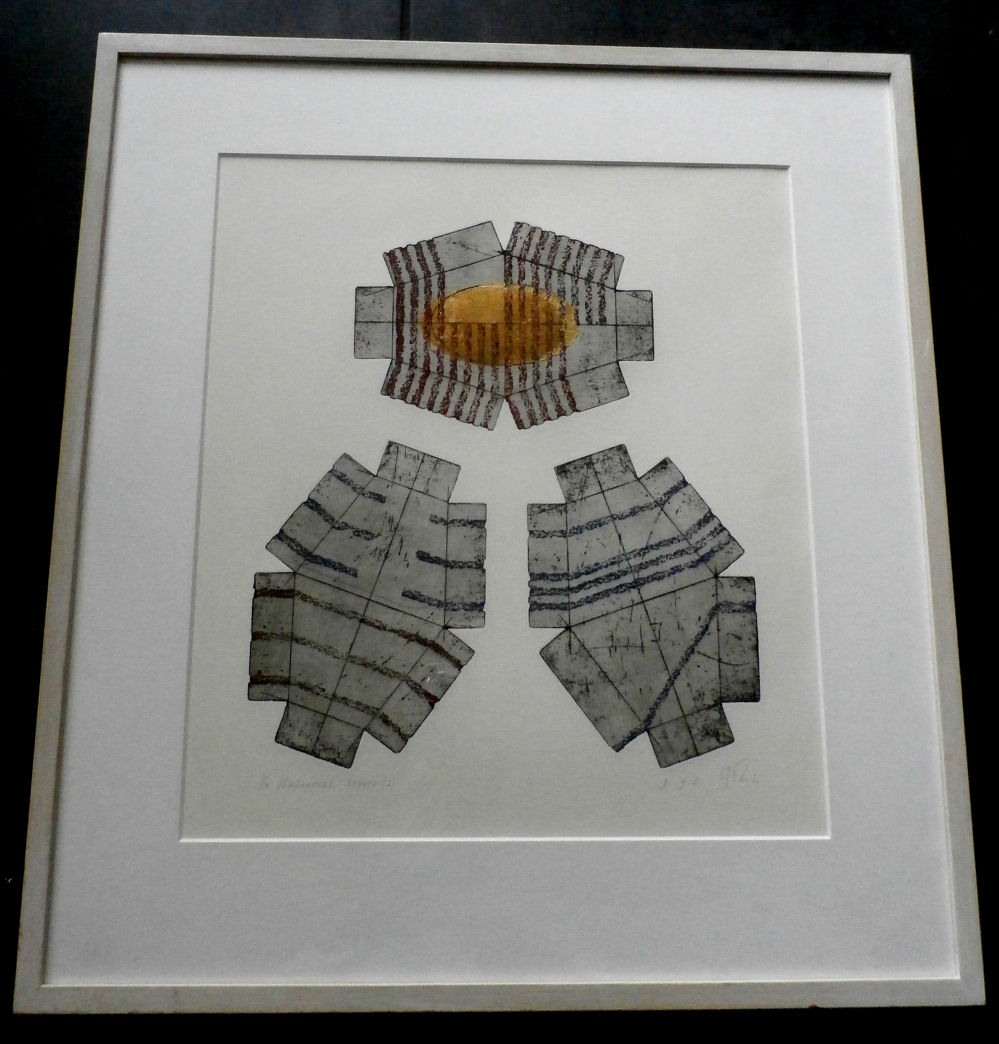 Yoka Voorbach - ingelijste ets: Universal Lovers verkocht voor € 35!