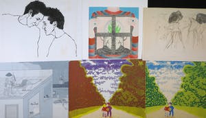 Bob Lens - en vele andere! - Groot lot met 28 werken op papier kopen? Bied vanaf 50!