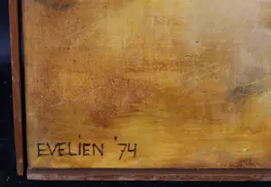 Evelien Scheffer - Olieverf op doek, Dorp van een woestijn - Ingelijst kopen? Bied vanaf 1!