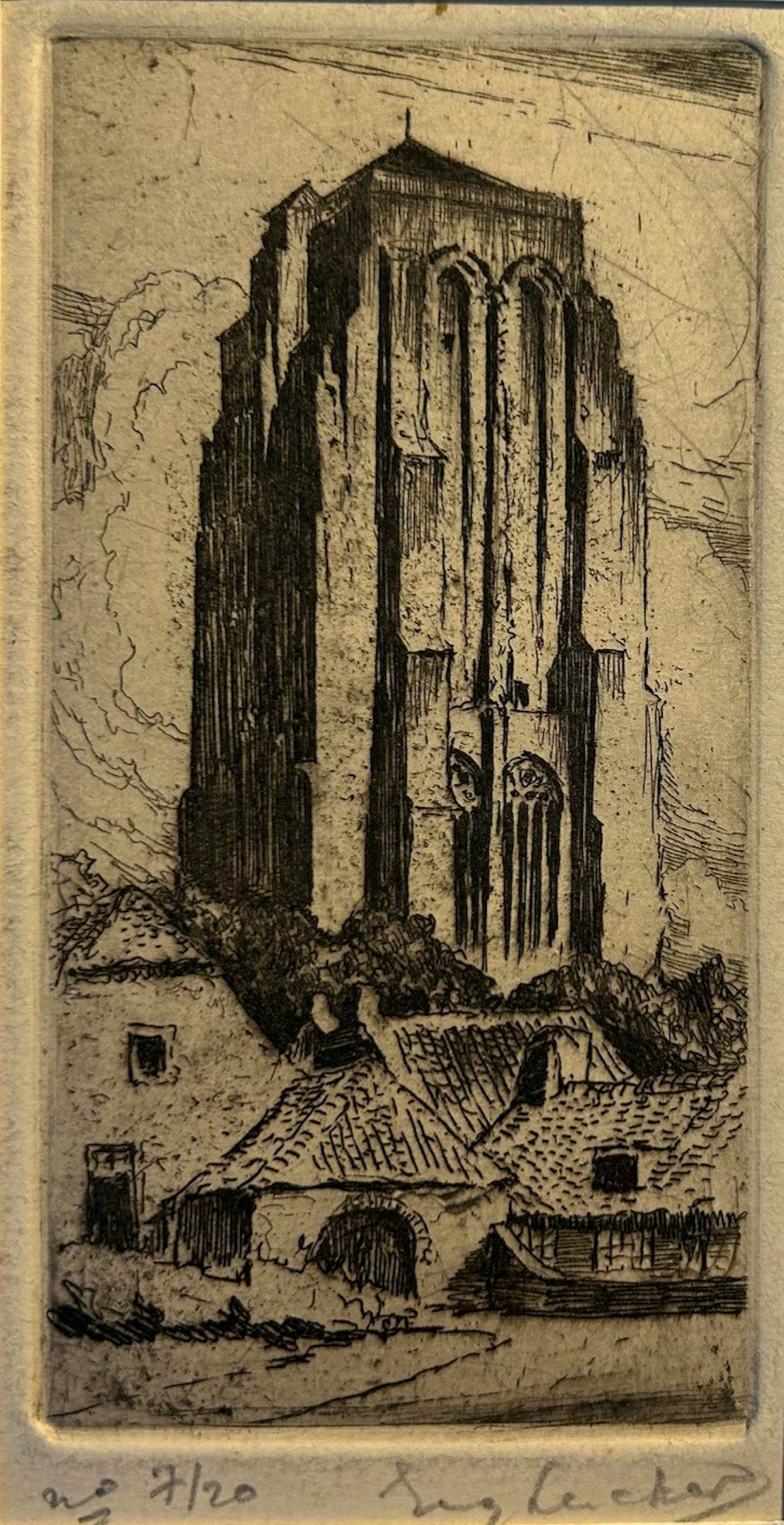 Eugene Lucker - Met Lücker door Nederland -vier etsen kopen? Bied vanaf 40!