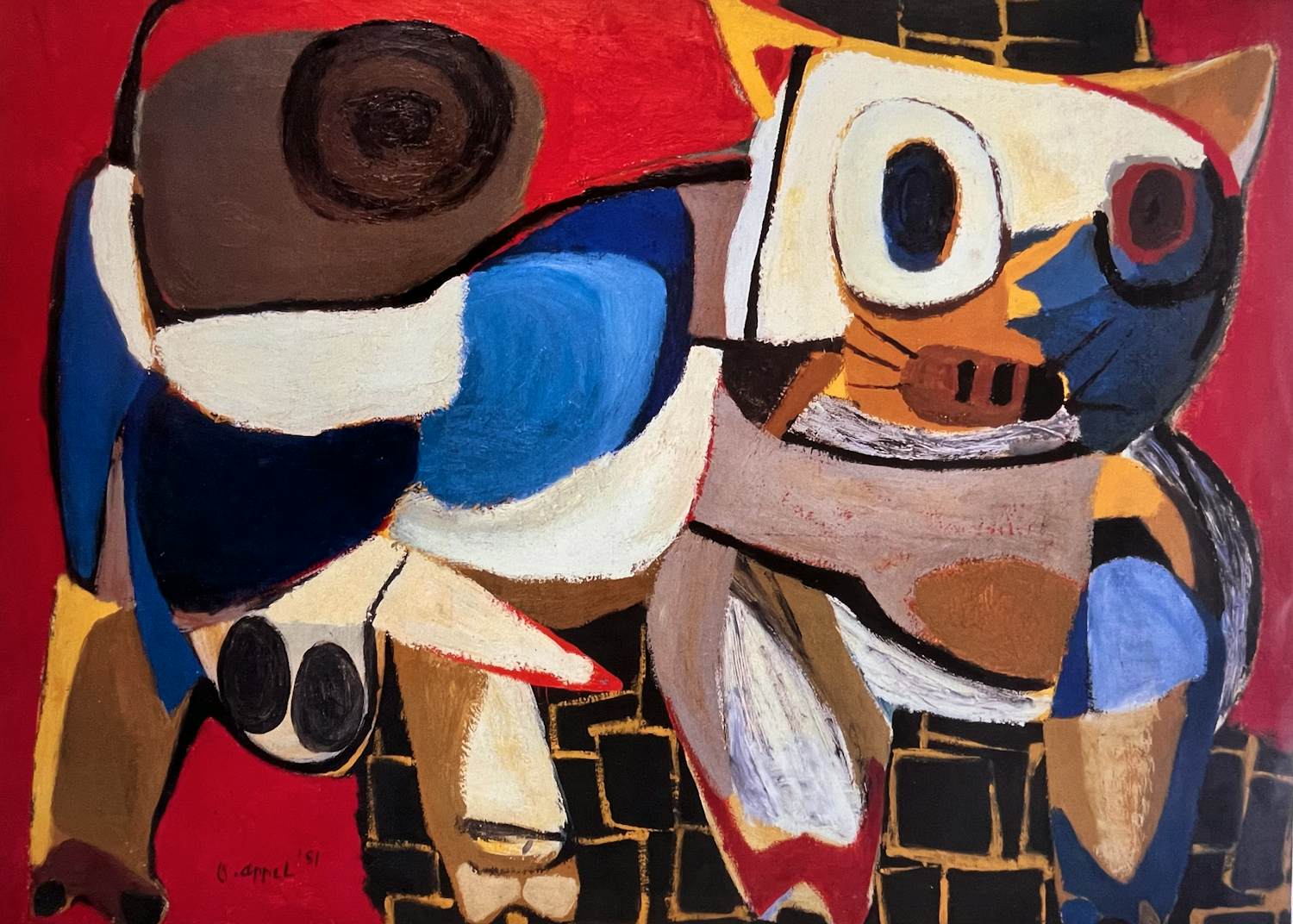 Karel Appel - Mooie tentoonstellingsaffiche - Museum Boymans-Van Beuningen kopen? Bied vanaf 35!