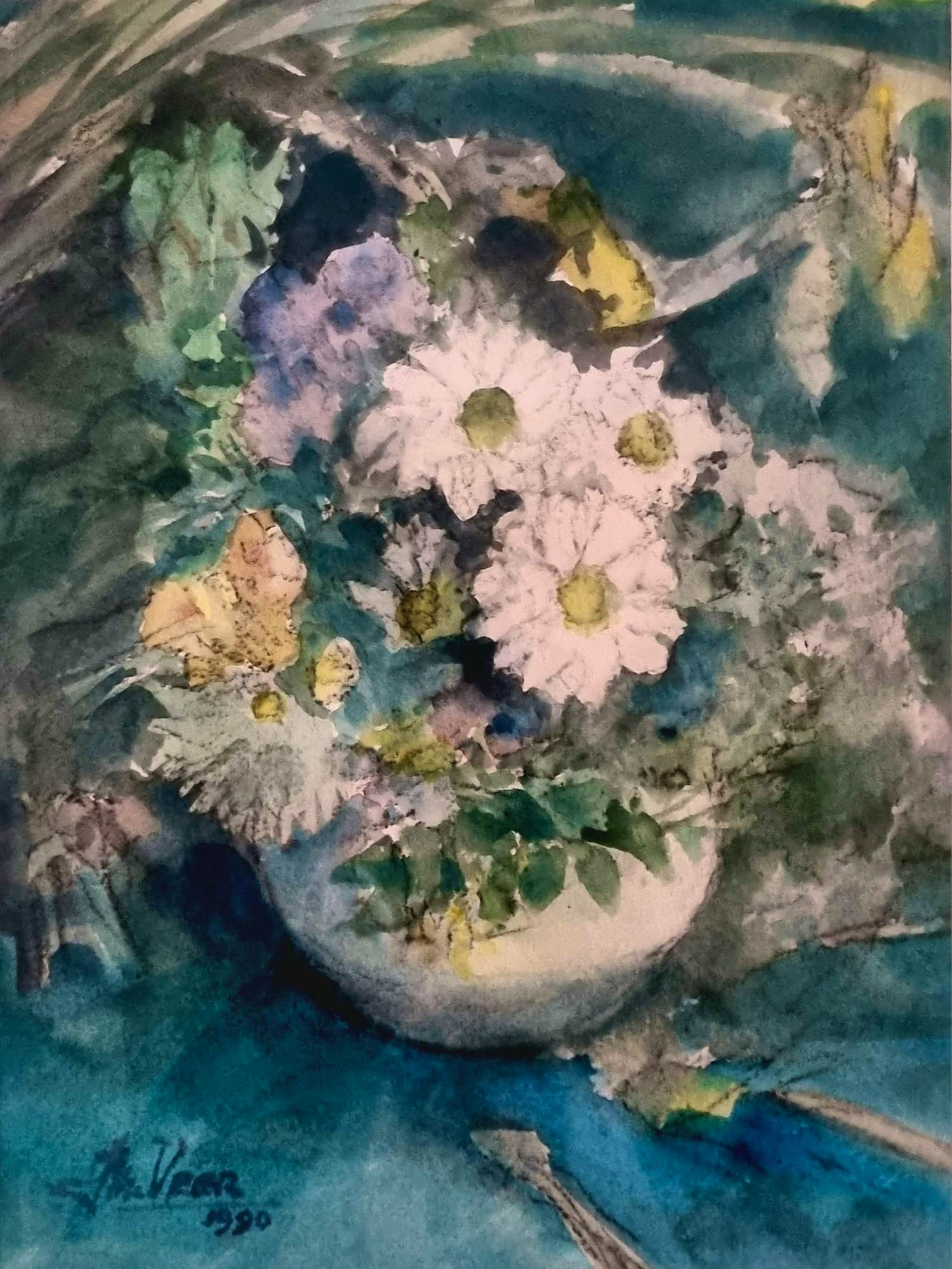 Jan van der Veer - Stilleven met bloemen kopen? Bied vanaf 20!