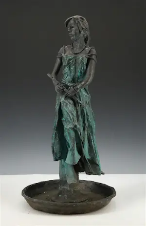 Marianne Houtkamp - Fluitiste prachtige bronzen sculptuur 70 cm kopen? Bied vanaf 1250!