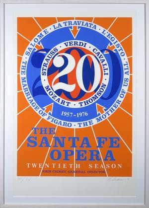 Robert Indiana - Grote gesigneerde zeefdruk, ontworpen voor The Santa Fe Opera - Ingelost (Groot) kopen? Bied vanaf 1!