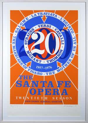 Robert Indiana - Grote gesigneerde zeefdruk, ontworpen voor The Santa Fe Opera - Ingelost (Groot) verkocht voor € 1!