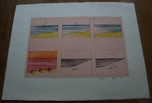 Hannes Postma - Kleuren litho - 1974 kopen? Bied vanaf 45!