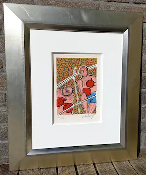 Corneille - Combat sur la lune, litho (prachtig ingelijst) kopen? Bied vanaf 295!