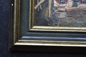 Niet of onleesbaar gesigneerd - Landschap met boerderijen - Olieverf op doek kopen? Bied vanaf 10!