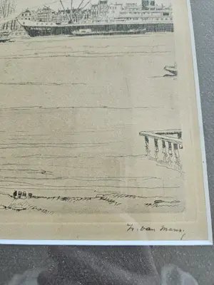 Is. van Mens - Gezicht op Antwerpen kopen? Bied vanaf 80!