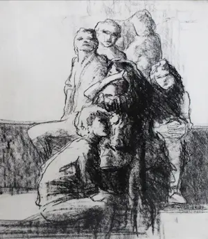 Evert Meilink - krijttekening - 'Op de Academie' - Evert Meilink - 1984 kaufen? Bieten Sie von 40!