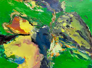 Jan Commandeur - Abstracte compositie, olieverf op karton (mooi ingelijst) vendu pour 295€ !