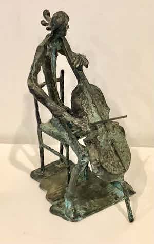 Brons (Onbekend) - Cello speler verkocht voor € 300!