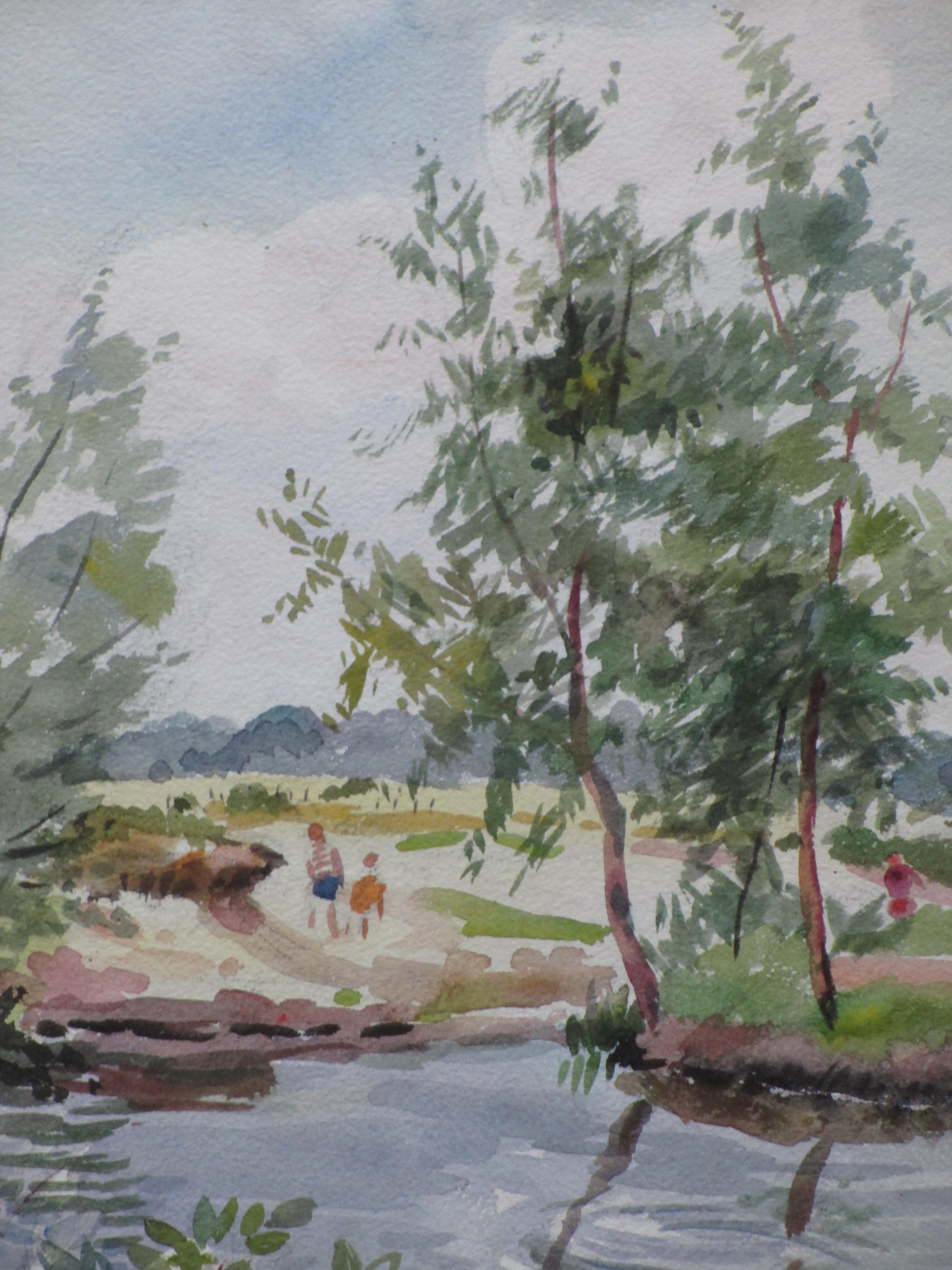 Han Krug - Landschap Clingendael - Aquarel kopen? Bied vanaf 30!