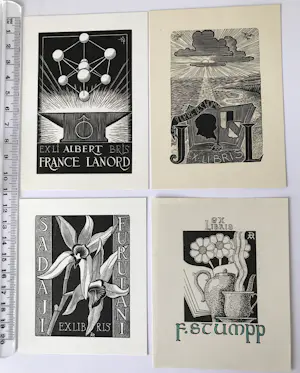 Buy Daniel Meyer - Lot met 34 ex-libris & gravures van de Franse kunstenaar Daniel Meyer? Bid from 33!