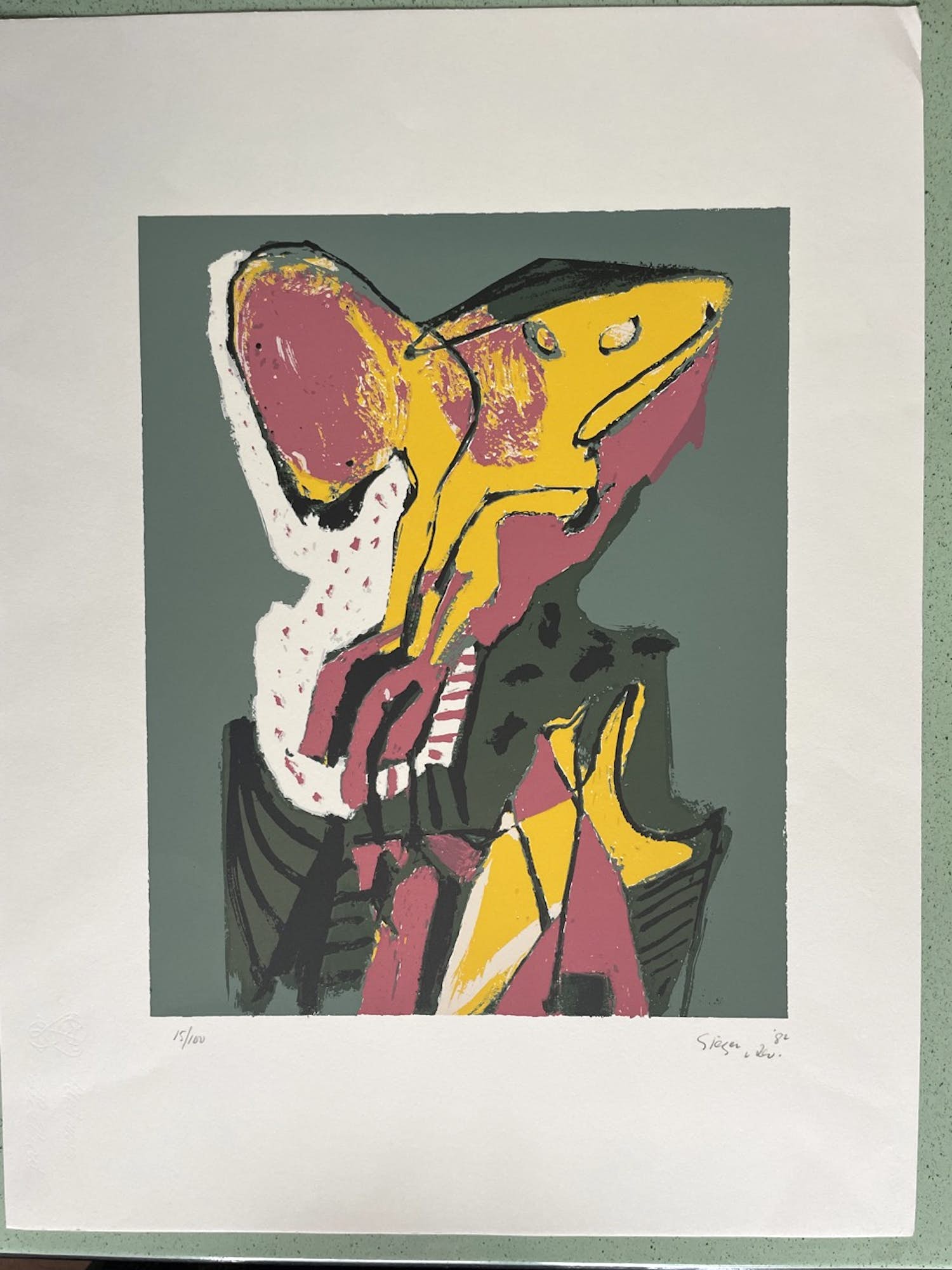 Fred Sieger - Lithographie, Winterstadtbild kopen? Bied vanaf 5!