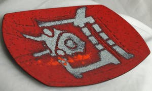 Richard Braun - Geëmailleerd schaaltje van staal – Hoogovens 50 jaar - 1968 kopen? Bied vanaf 10!