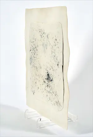 Jan Oosterman jr. - Porseleinen dubbelblad 'Montaillou VI' 1985 kopen? Bied vanaf 150!