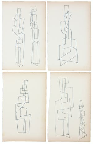 Siep van den Berg - Lot van vier abstracte composities kopen? Bied vanaf 1!