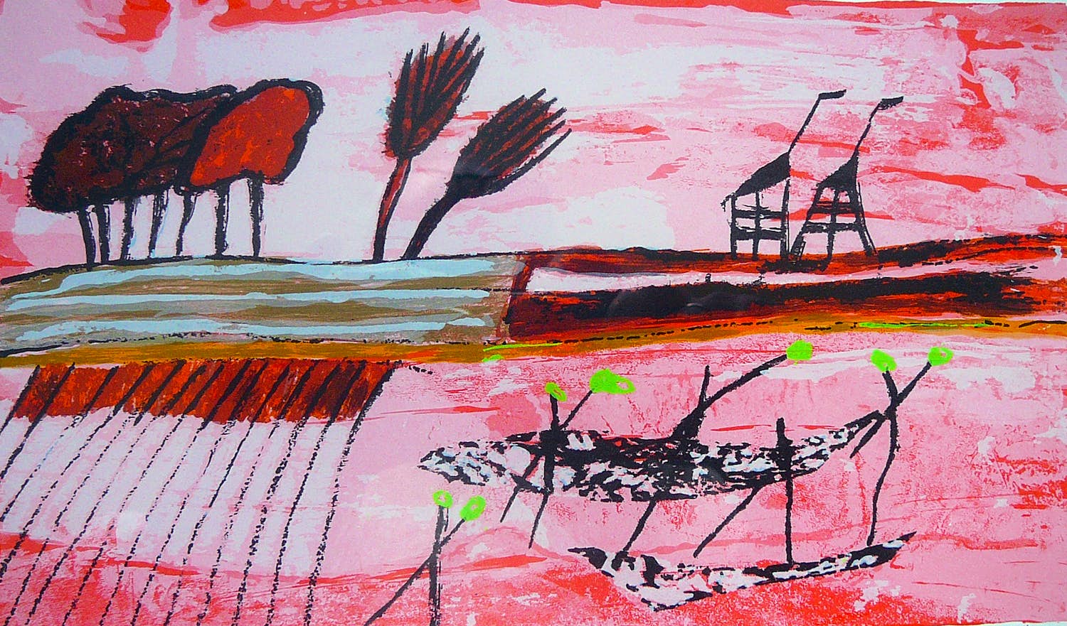 Anna Verrijt - Abstract landschap -geen titel- kopen? Bied vanaf 49!