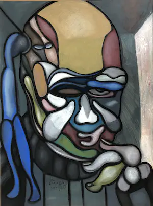 AcheterLeo Dooper - Jean Genet - portret van bekende Franse schilder en dichter - olieverf en krijt? Enchérissez de 240!