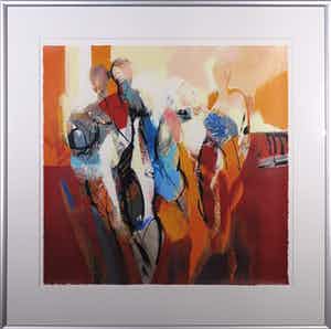 Peter Meijer - Zeefdruk, Afscheid - Ingelijst verkocht voor € 1!