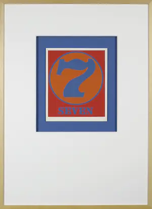 Robert Indiana - Zeefdruk, Seven / 7 (uit 'Numbers') - Ingelijst kaufen? Bieten Sie von 1!