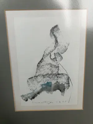 Jan Montyn - diverse werken ca h16/b12 collage van krijt, inkt en aquarel in fraaie lijst kopen? Bied vanaf 149!