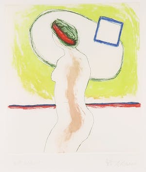 Roger Raveel - Ets, Naakt - Ingelijst kopen? Bied vanaf 750!