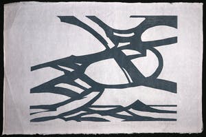 Paul Overhaus - Houtsnede op Japans papier, Zee kopen? Bied vanaf 1!