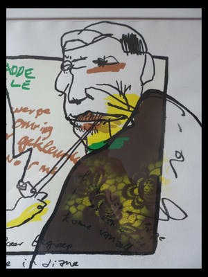 Herman Brood - Zeefdruk, uit 1998, Titel, "Paddo 's". kopen? Bied vanaf 150!