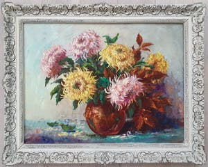 Jacobus Doeser - Stilleven met Chrysanten | Ingelijst kopen? Bied vanaf 155!