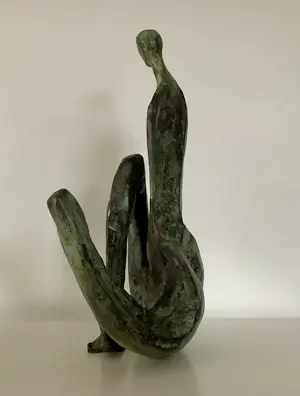 Peter Leyenaar - Zittende figuur kopen? Bied vanaf 300!