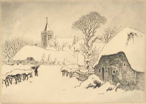 Toon de Jong - C3781 - Dorpje in de winter kopen? Bied vanaf 80!