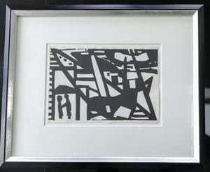 Jan van der Zee - Abstracte houtsnede kopen? Bied vanaf 150!