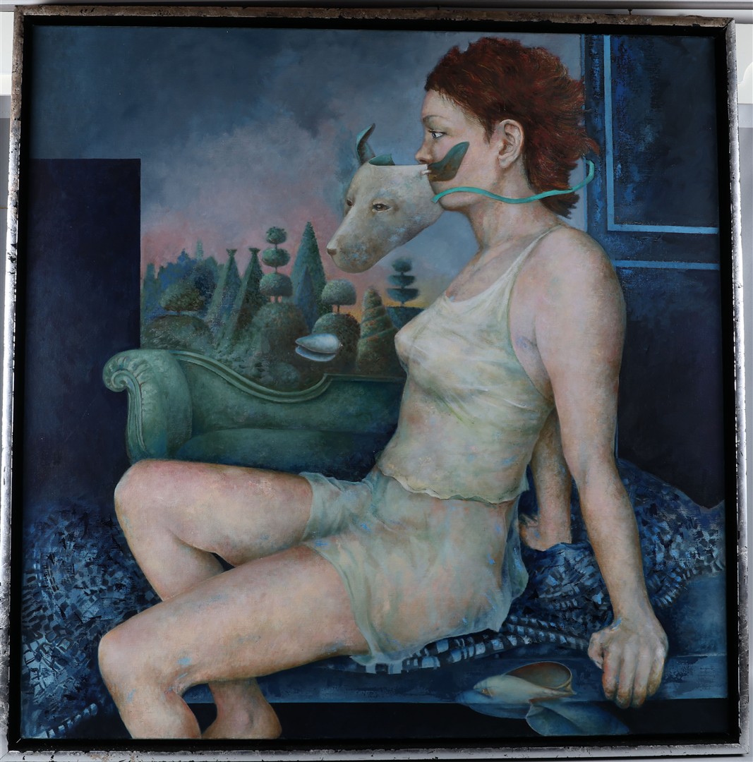 AcheterClary Mastenbroek - Olieverf op canvas: 'Vrouw met maskerade'? Enchérissez de 1995!