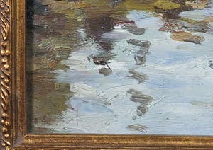 Jan Beaufort - Olieverf op paneel, Stadsgezicht Amsterdam Sloterdijkbrug - Ingelijst (toegeschreven aan) kopen? Bied vanaf 10!