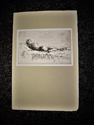 Pieter Giltaij - Mooie omstreeks 1940 gemaakte verstilde Ets "liggend vrouwelijk naakt" potld ges kopen? Bied vanaf 31!