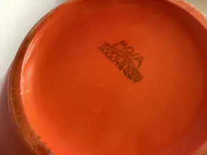 N.V. Porselein- en Tegelfabriek Mosa - Art Deco oranje Snavelkan kopen? Bied vanaf 30!