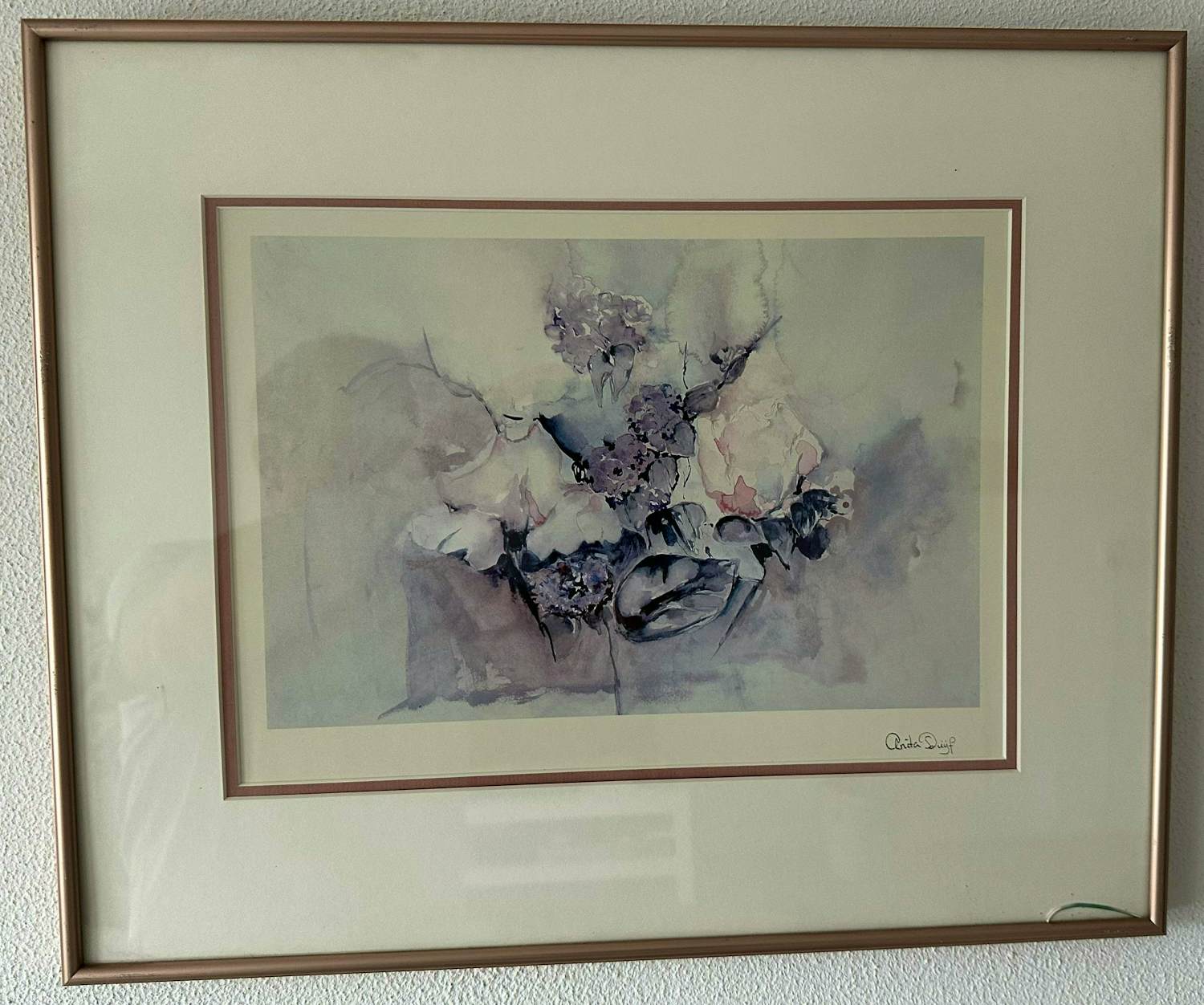 Anita Duijf - 2x grafiek bloemen kopen? Bied vanaf 100!