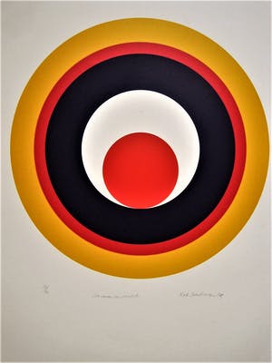 Rob Schotman - Intrigerend jaren 60 PoP Art Litho - Circum-Centrisch - gesigneerd /oplage 50 ex kopen? Bied vanaf 38!