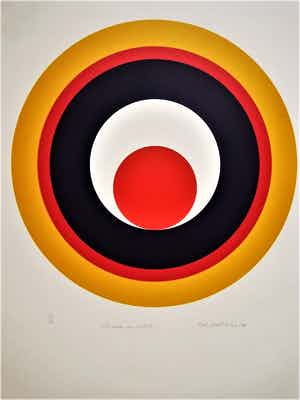 Rob Schotman - Intrigerend jaren 60 PoP Art Litho - Circum-Centrisch - gesigneerd /oplage 50 ex verkocht voor € 38!