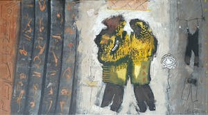 Liesbeth Rahder - Olieverf op doek, Twee figuren kopen? Bied vanaf 285!