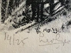 Leo Gestel - Twee litho's Ertsgebergte kopen? Bied vanaf 180!