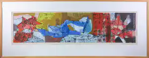 Mohammed Quraish - Zeefdruk, Flying III - Ingelijst vendu pour 80€ !