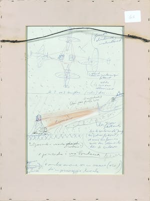 Luca Maria Patella - Potlood- en pentekening, Celui qui ... - Ingelijst kopen? Bied vanaf 1!