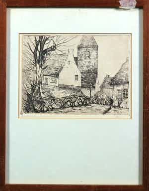 Henriette Pessers - Ets, Dorpsgezicht verkocht voor € 35!