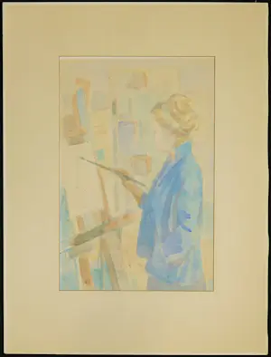 Jan Peeters - Aquarel op papier, Schilderes voor ezel kaufen? Bieten Sie von 20!